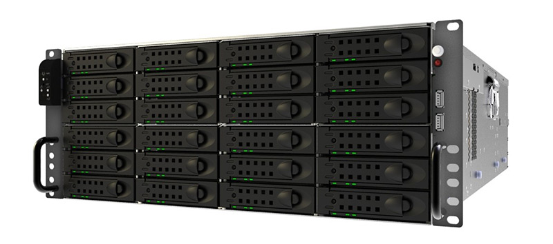 Der N-Tec »rapid-Serve 448«-Server eignet sich speziell für Multi-Tiered-Storage-Umgebungen (Bild: N-Tec)..